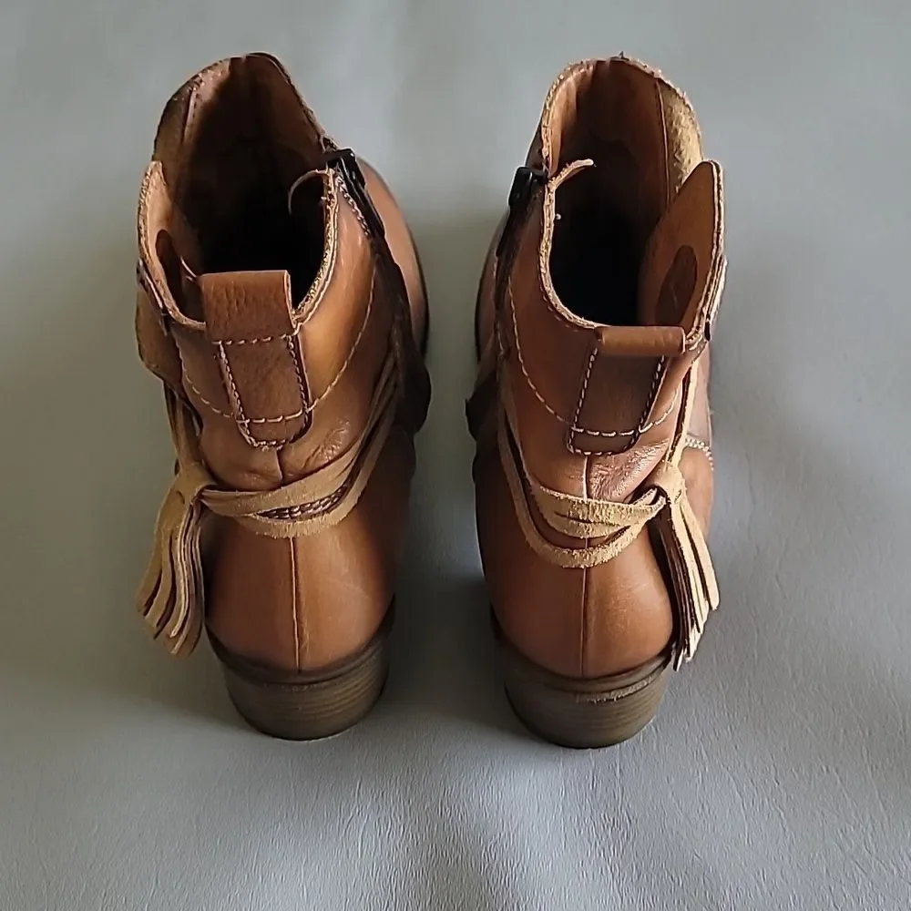 Pikolinos Zaragoza Tassel Brandy Cognac Booties Size 41